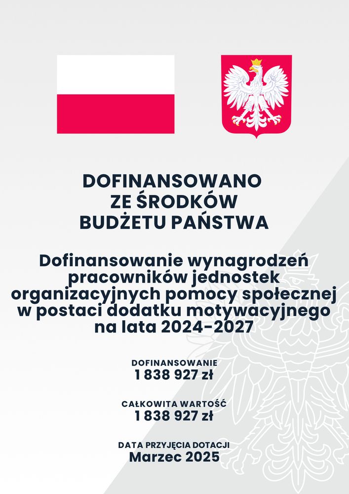 Dofinansowanie wynagrodzeń pracowników jednostek organizacyjnych pomocy społecznej w postaci dodatku motywacyjnego na lata 2024 2027